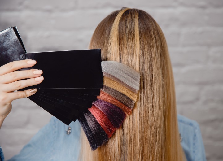 Hair color swatches - Hair dyes to combine with blonde
