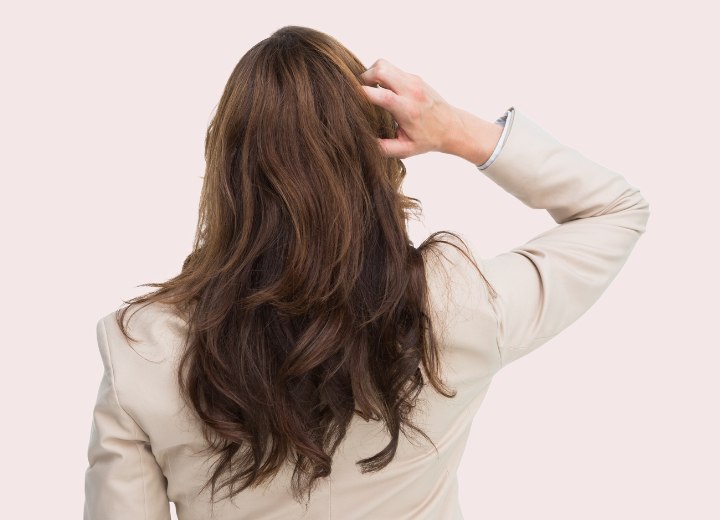 Woman worried about thinning hair