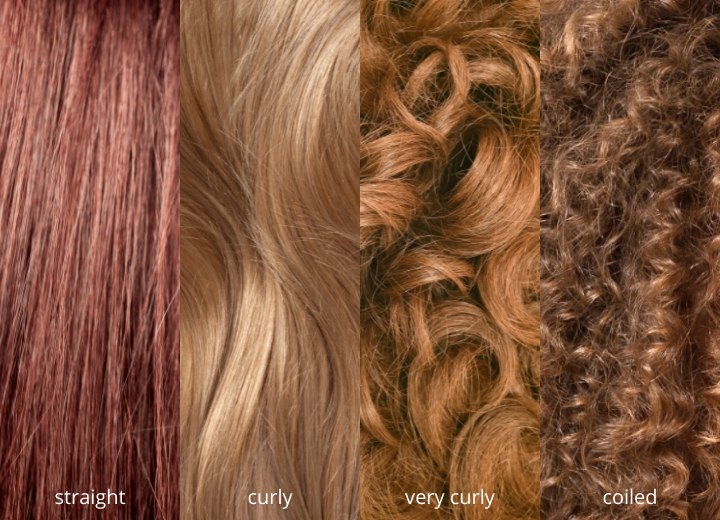 Hair with different wave patterns