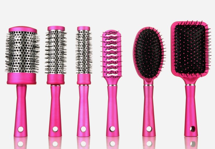 Different types of hairbrushes