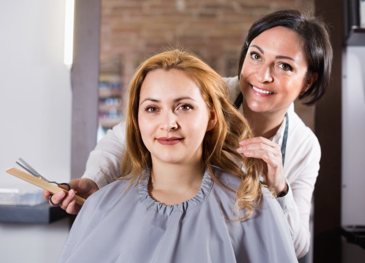 Hairdresser and client