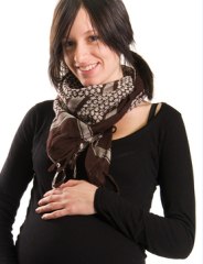 pregnant woman with dark hair