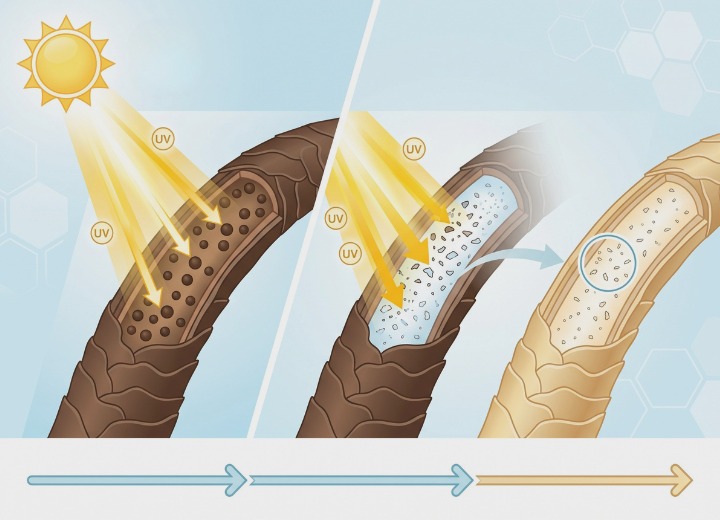 The effect of UV radiation on hair