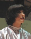 Bob haircut with taper cut sides