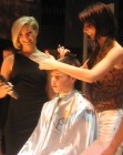 boys haircut at hair show