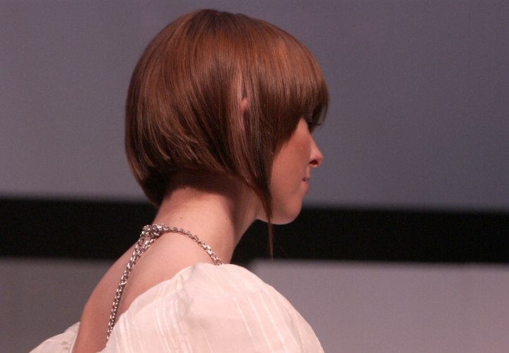 Beveled bob haircut