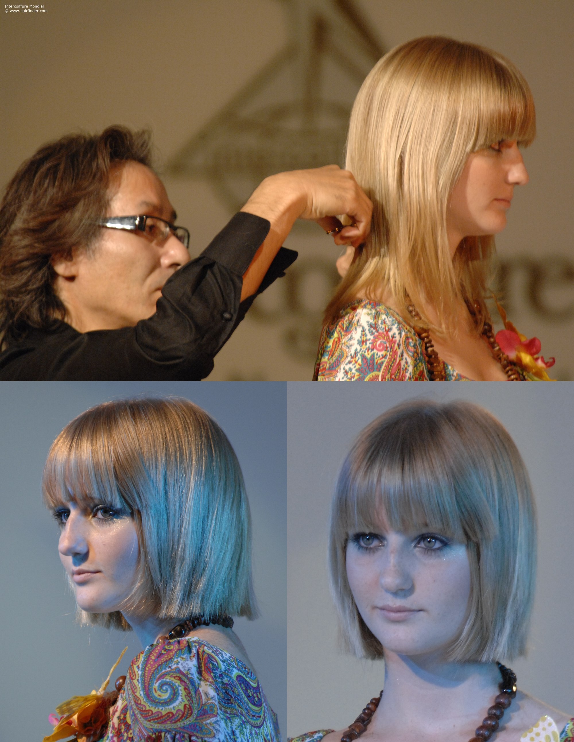 Piecy bangs for hair around the shoulders, a chinline crop Piecy bangs for hair around the shoulders, a chinline crop