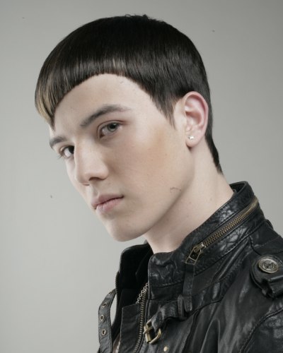 Men's hairstyle for a bad boy look