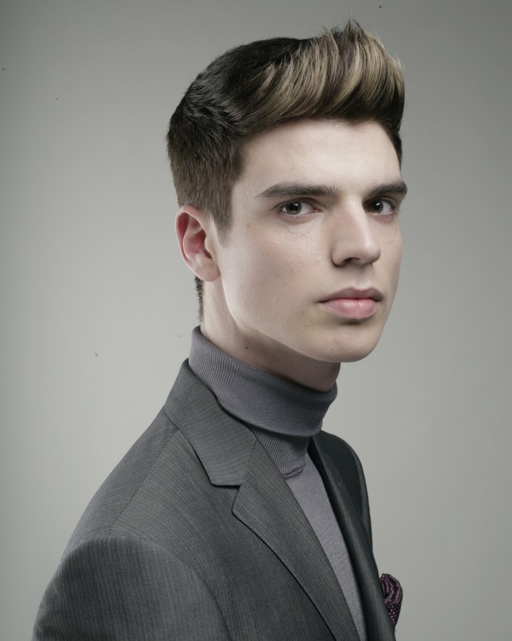 Men s fashion haircut  created with clippers  around the head