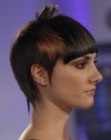 short hairstyle with plucky pieces