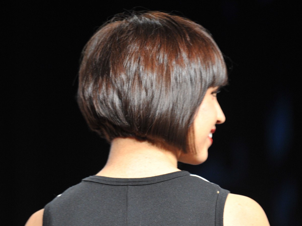 Bob Cut Short In The Nape And Sides That Shape In A Curve Towards