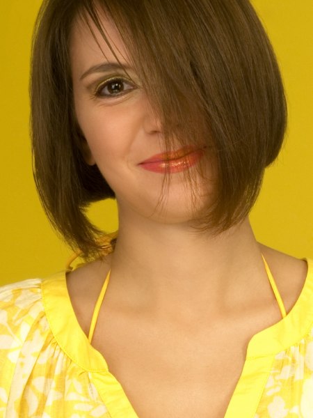 Chin length bob for brown hair