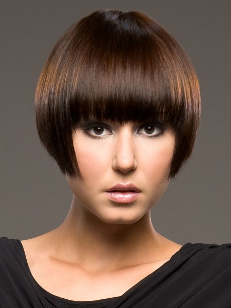 French bob - Just below the ears bob cut for brown hair