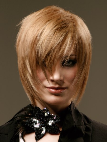 Modern shag haircut with sharp layers