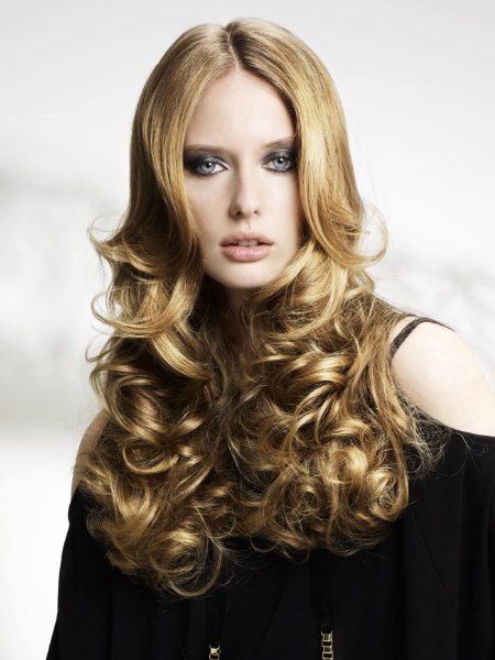 Long hair set with heated rollers