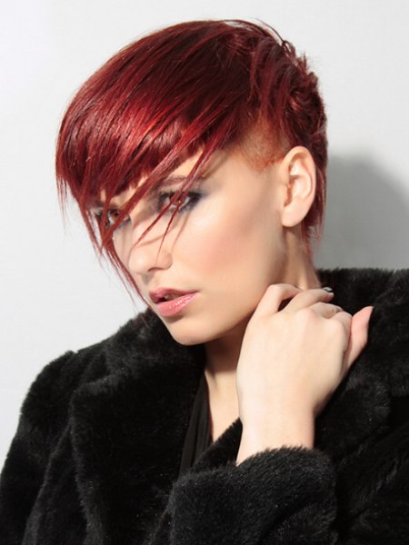 Modern style for short red hair
