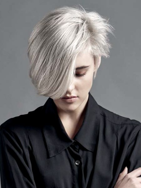 Contemporary hairstyle combining a bob and a short crop