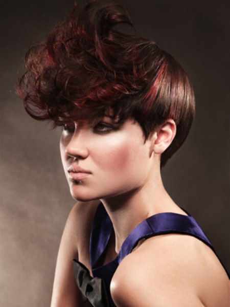 Short hair styled for high volume