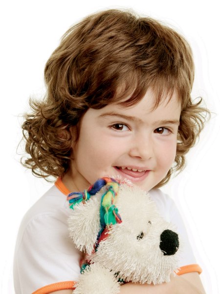 Curly shag haircut for little girls