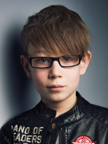 Haircut for little boys with glasses