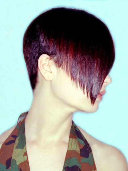Boyish hairstyle with a supershort back