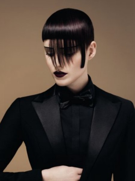 Short hair with very long sideburns