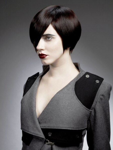 Short fashion hairstyle based on a round bob