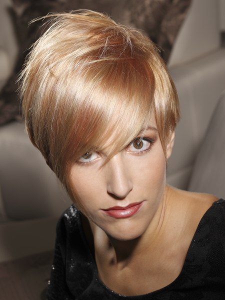 Soft short hair that pivots around the head