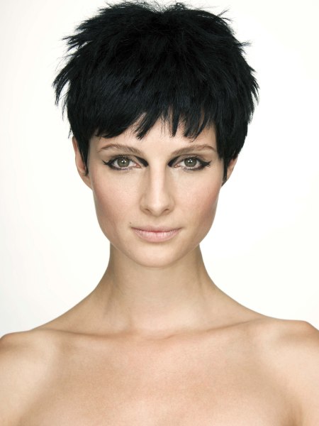 Attractive pixie cut for black hair