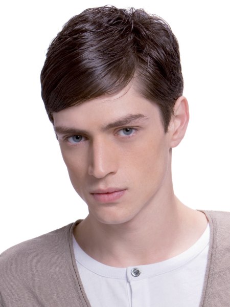 Slick styling for short men's hair