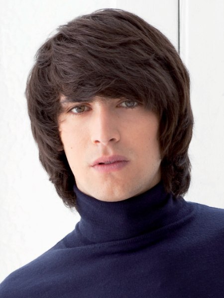 Long men's haircut with bangs