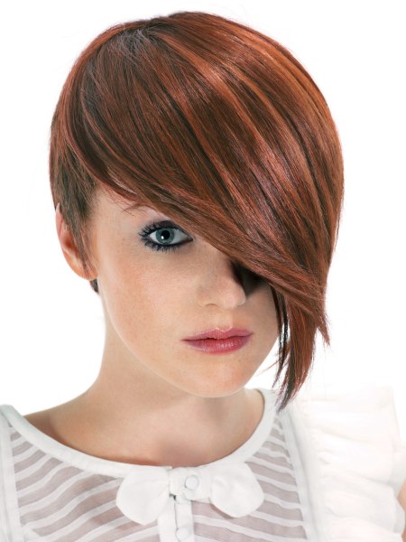 Women's haircut with the neck and sides cropped short