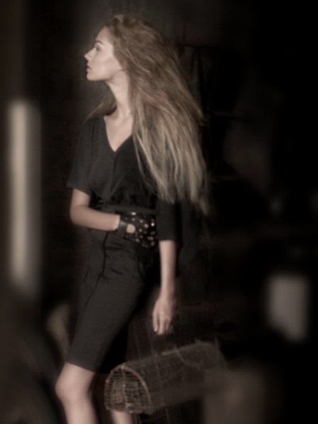 Elbow-length hair