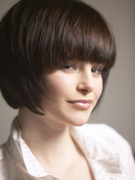 Bob haircut with a softened round shape