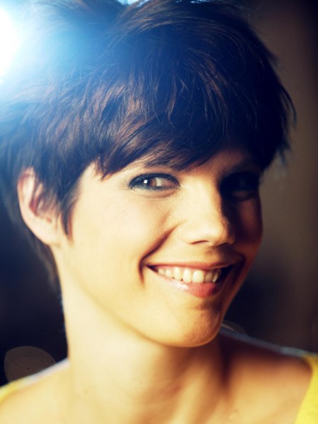 Pixie cut with chunky hair texture