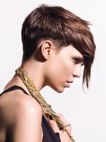 Rock inspired pixie cut