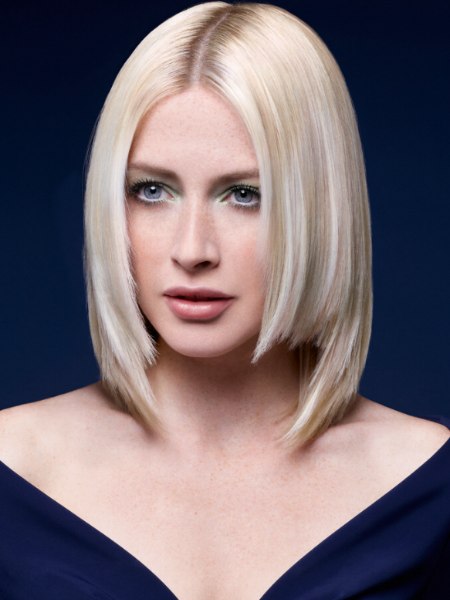 Medium long bob with a jagged edge