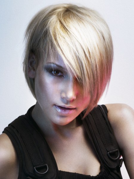 Inverted bob haircut with soft edges and a light airy finish