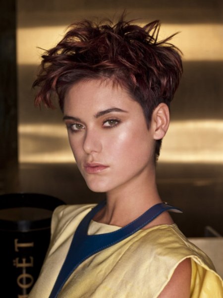 Pixie with a very short back and sides