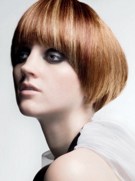 Sixties mushroom haircut