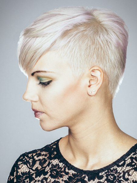 Hairstyle with a very short nape section