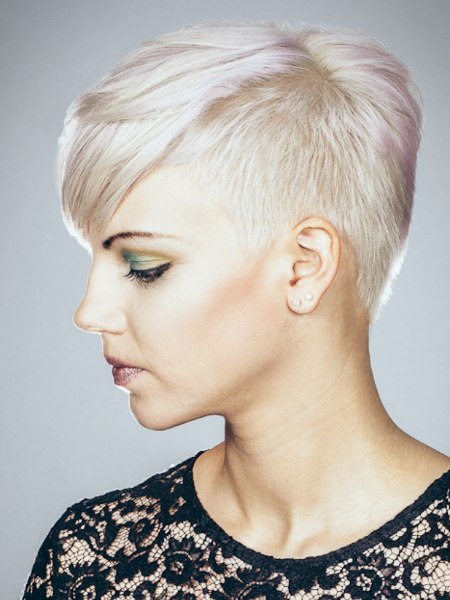 Hairstyle with a very short nape section