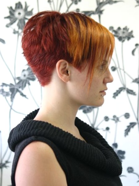 Short punky haircut for women