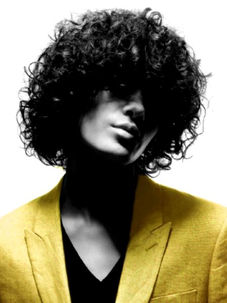 Afro look hairstyle for men