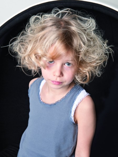 Hairstyle for little girls with curly hair