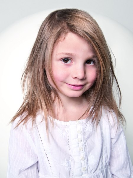 Long hair style for little girls with fine hair