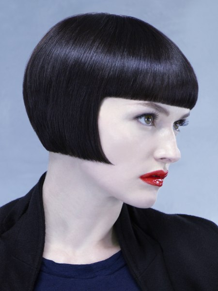 Short straight bob with bangs