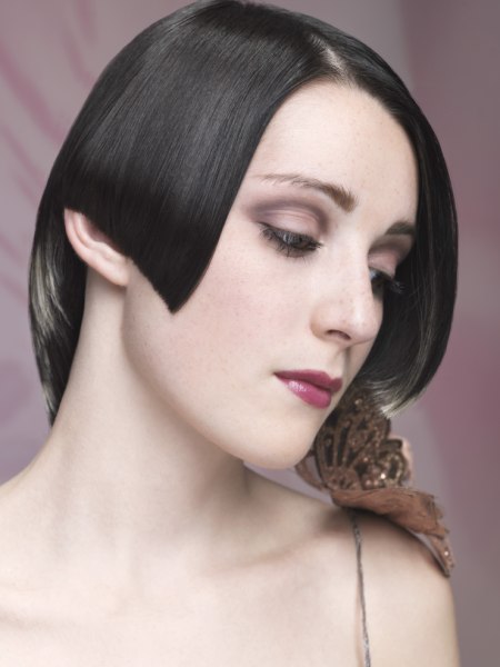 Sleek and short Gothic type hair