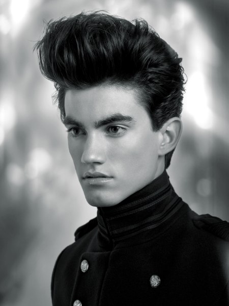 Rock and Roll inspired 50s haircut for guys