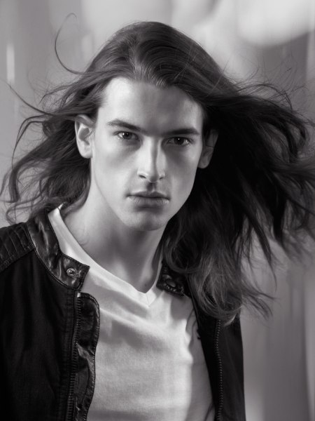Well-groomed and long flowing hair for men